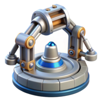 elegant artistic Spaceship docking clamp with mechanical arms detailed png