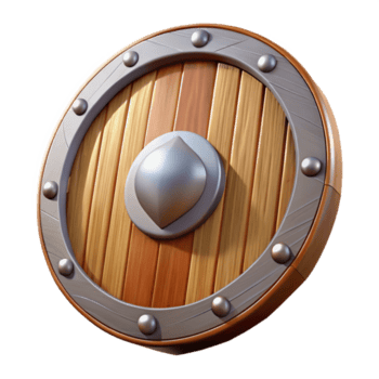 deslumbrante vintage de madeira escudo, metal aro, autêntico png