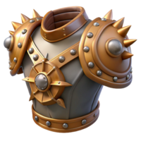 magnificent abstract Steampunk shoulder armor with spikes and intricate gears high resolution png