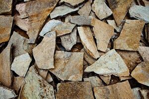Cracked Stone Surface with Natural Patterns and Texture photo