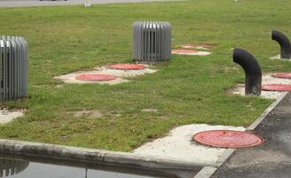 Platform for technical communications, ventilation, sewerage photo