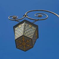 Old lamppost, view from below photo