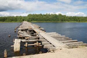 Broken bridge in Karelia 3 photo