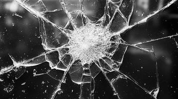 Broken glass surface isolated on black background. 14 photo