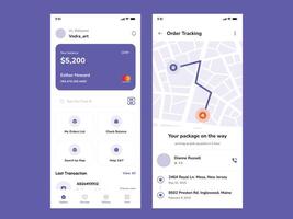 Shipping and Delivery App UI Kit vector