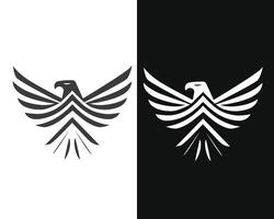 Bold Flying Eagle with Spread Wings and Sharp Eyes vector