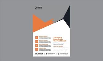This design appears to be a modern, professional business flyer or corporate brochure with a clean and structured layout. vector