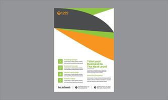This is a modern business flyer design with a professional and dynamic layout. vector