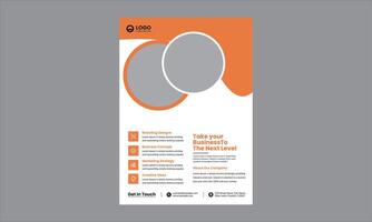 This design appears to be a professional business flyer or brochure with a modern and clean layout. vector