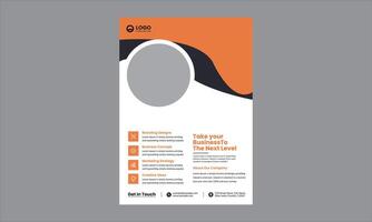 This is a modern and professional business flyer design with a clean and structured layout. H vector