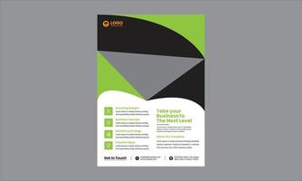 This is a professional and modern business flyer design with a sleek and structured layout. vector