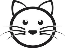 Illustration of a cute black cat with a fun design and playful expression vector