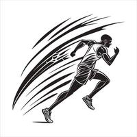 Abstract Running Athlete Stock vector