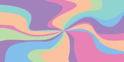 Abstract radial rainbow psychedelic waves background. A trippy, colorful, and vibrant pattern with swirling, hypnotic motion vector
