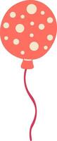 Cute red balloon with polka dot vector