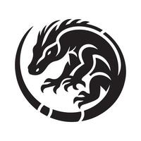 Komodo Dragon Silhouette for Visual Design vector