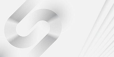 Abstract white background with circle lines. Digital future technology concept. illustration vector