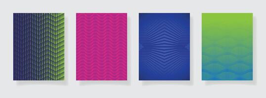abstract color gradient pattern texture book cover template set background business brochure design header vector