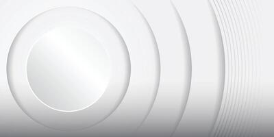 Abstract modern white background with circles and circular stripes vector