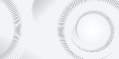 Grey abstract background with white circle lines. Geometric stripe line art design vector