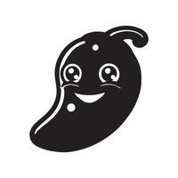 Chili smile logo design icon . vector