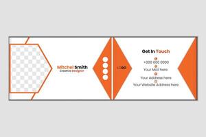 Business email signature design template vector