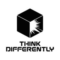 Think Differently T Shirt Design Think Outside the Box vector