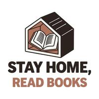 Stay Home Read Books T Shirt Design Reading vector