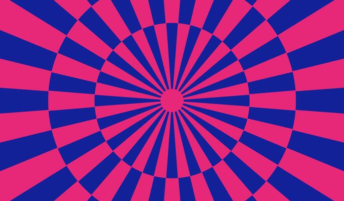 Dark blue and pink concentric radial burst background for modern graphics bold layouts and abstract digital artwork