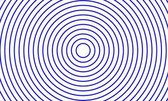 Blue concentric circle pattern on white background vector