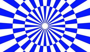 Abstract radial geometric burst in blue and white with concentric rays for backgrounds motion graphics and visual design projects vector