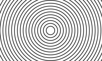 Abstract black and white concentric circles pattern with optical illusion effect for backgrounds and graphic designs vector