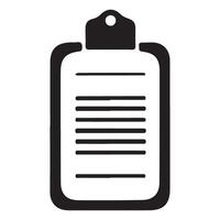 Medical Clipboard with Blank Paper for Healthcare Record Keeping vector