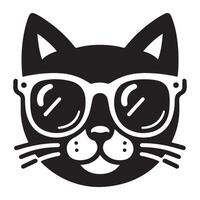 Cool Cat with Sunglasses Illustration for Design Projects vector