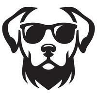Cool Dog with Sunglasses and Beard Illustration Animal Design vector