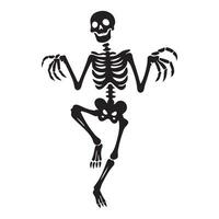 Creepy Skeleton Silhouette Art Illustration for Halloween Season vector