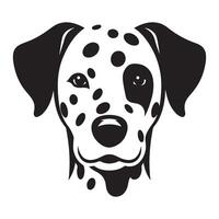 Dalmatian Head Graphic Design An Adorable Pet Breed Art vector