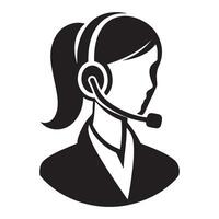 Professional Woman Customer Service Representative Graphics for Business vector