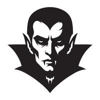 Vampire Silhouette Illustration Classic Dracula with Fangs vector