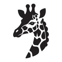 Elegant Giraffe Silhouette Illustration for Creative Design Projects vector
