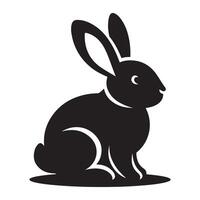 Cute Rabbit Silhouette Illustration for Easter and Springtime Design vector