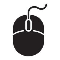Simple Silhouette Computer Mouse Device for Digital Navigation vector