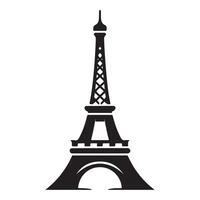 Eiffel Tower Silhouette Illustration A Parisian Landmark vector
