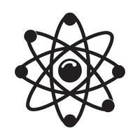 Atom Silhouette Illustration Representing Science Technology Innovation vector