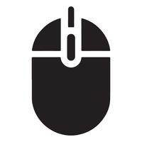Simple Computer Mouse Illustration for Interface and Technology vector