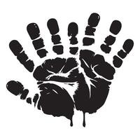 Silhouette Handprint Illustration Art Design Fingerprint Graphic vector