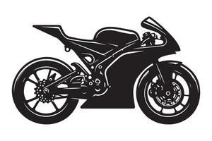 Powerful Motorcycle Silhouette Illustration for Speed and Design Enthusiasts vector