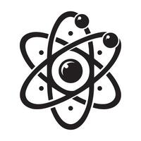 Atomic structure illustration representing science and nuclear energy concept vector
