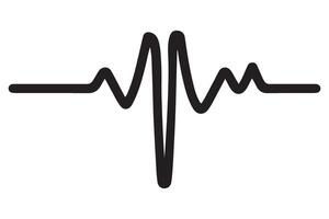 Heartbeat Silhouette Graphic Simple and Clear Design vector