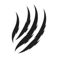 Black Claw Mark Illustration Graphic Design Element for Art vector
